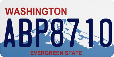 WA license plate ABP8710