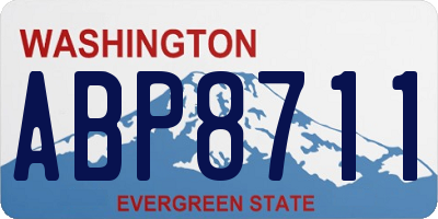 WA license plate ABP8711