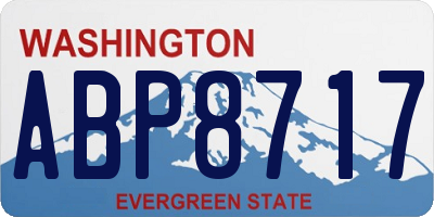 WA license plate ABP8717