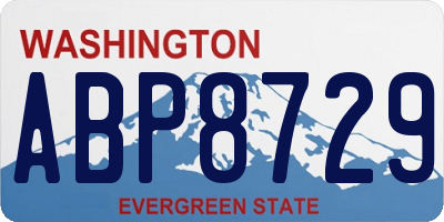 WA license plate ABP8729