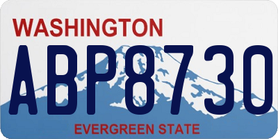 WA license plate ABP8730