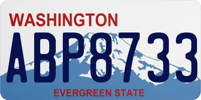 WA license plate ABP8733
