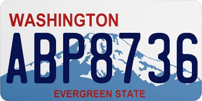 WA license plate ABP8736
