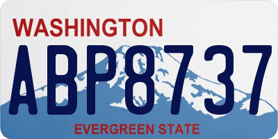 WA license plate ABP8737