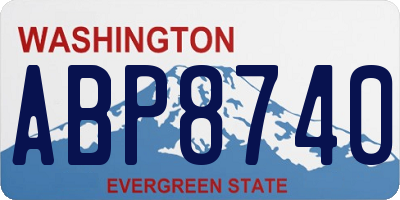 WA license plate ABP8740