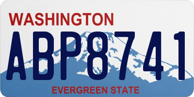 WA license plate ABP8741