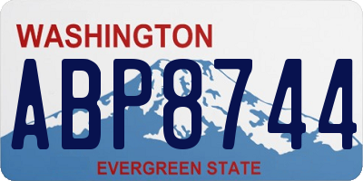 WA license plate ABP8744