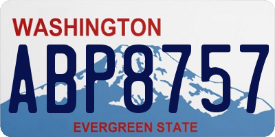 WA license plate ABP8757