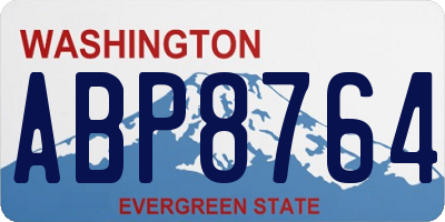 WA license plate ABP8764
