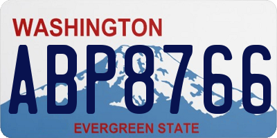 WA license plate ABP8766