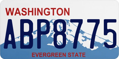 WA license plate ABP8775