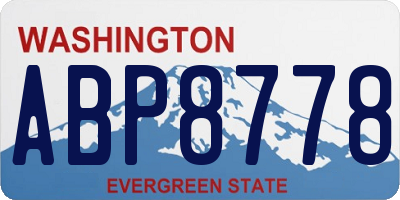 WA license plate ABP8778