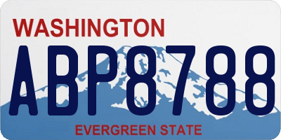 WA license plate ABP8788