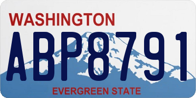 WA license plate ABP8791