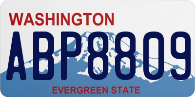 WA license plate ABP8809