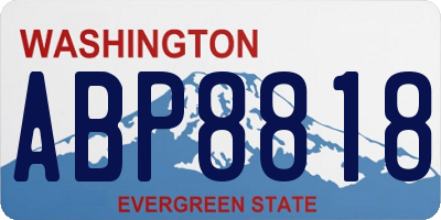 WA license plate ABP8818
