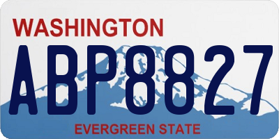 WA license plate ABP8827