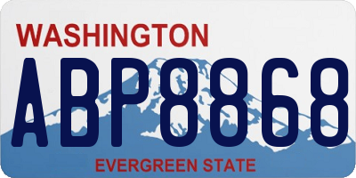 WA license plate ABP8868