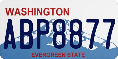 WA license plate ABP8877