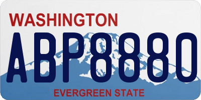 WA license plate ABP8880