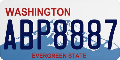 WA license plate ABP8887