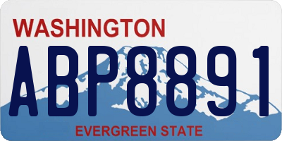 WA license plate ABP8891