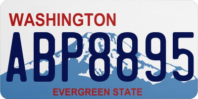 WA license plate ABP8895