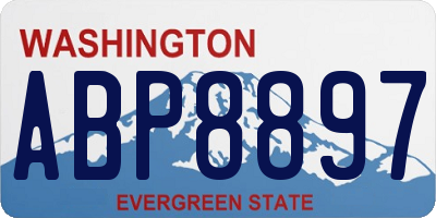 WA license plate ABP8897