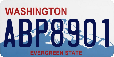 WA license plate ABP8901