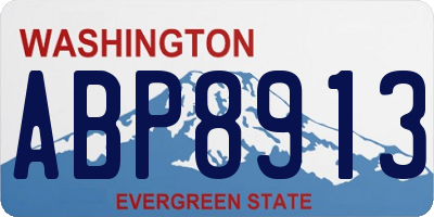 WA license plate ABP8913