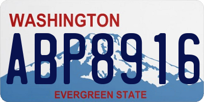 WA license plate ABP8916