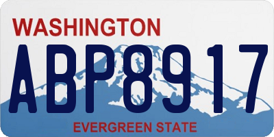 WA license plate ABP8917