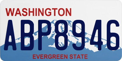 WA license plate ABP8946