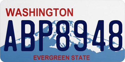WA license plate ABP8948