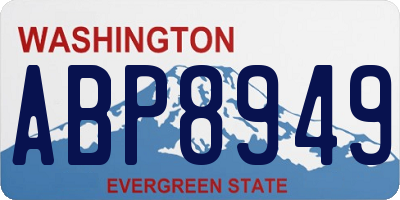 WA license plate ABP8949