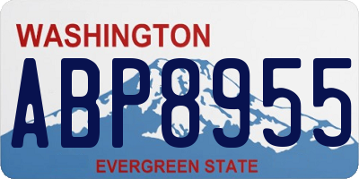 WA license plate ABP8955