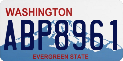 WA license plate ABP8961