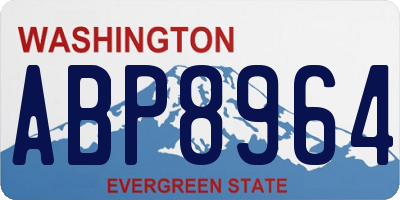 WA license plate ABP8964