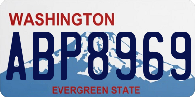WA license plate ABP8969