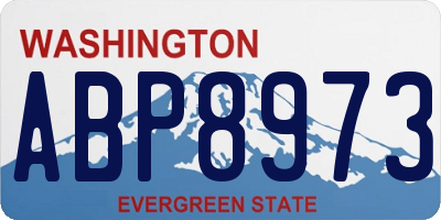 WA license plate ABP8973