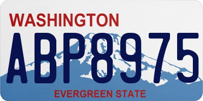 WA license plate ABP8975