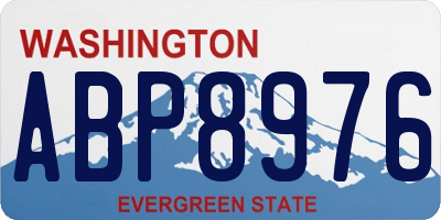 WA license plate ABP8976