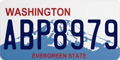 WA license plate ABP8979
