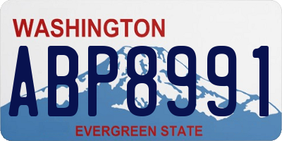 WA license plate ABP8991
