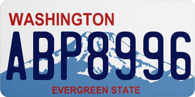 WA license plate ABP8996