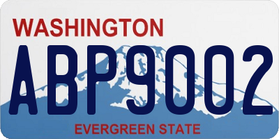WA license plate ABP9002