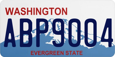 WA license plate ABP9004