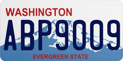 WA license plate ABP9009