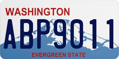 WA license plate ABP9011