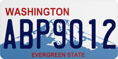 WA license plate ABP9012